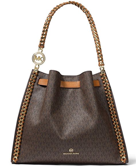 michael kors large chain shoulder bag gold|Michael Kors shoulder bag sale.